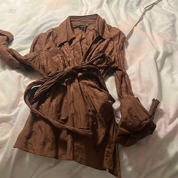 Rust crinkly, wraparound top size, XL - Picture 4 of 6